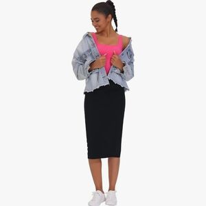 THE GYM PEOPLE NWT  Women's High Waist Tummy Control Pencil Skirt - Black S